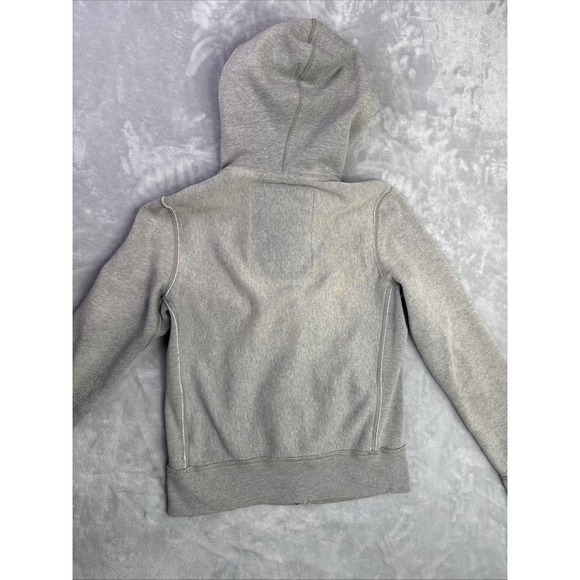 Abercrombie & Fitch Muscle Hoodie Sz L Vintage Y2K Heavyweight Distressed Zip Up - Picture 13 of 13